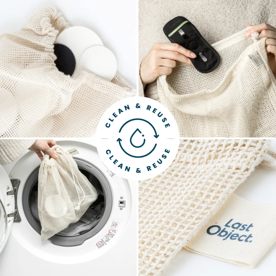 LastObject Laundry Bag | Organic Cotton Reusable Wash Bag