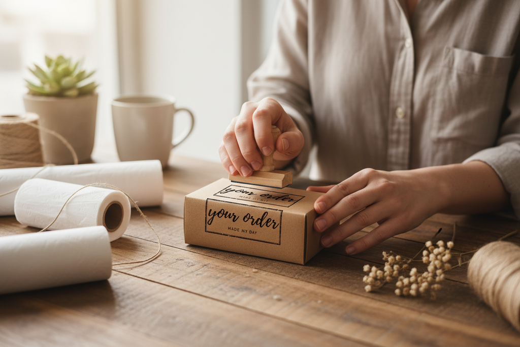 Custom Wood & Rubber Stamps for Journaling & Packaging