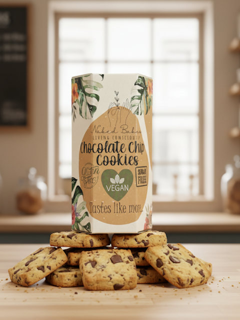 Vegan Gluten-Free Cookies - choc chip, peanut butter, tahini and crunchies - by Naked Bakes