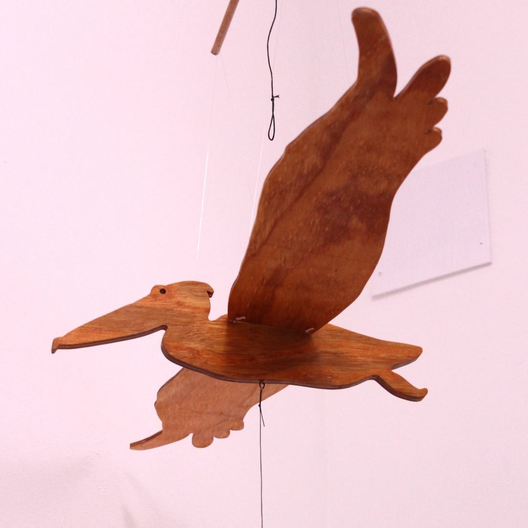 Handcrafted Pelican Mobile | Wooden Decor
