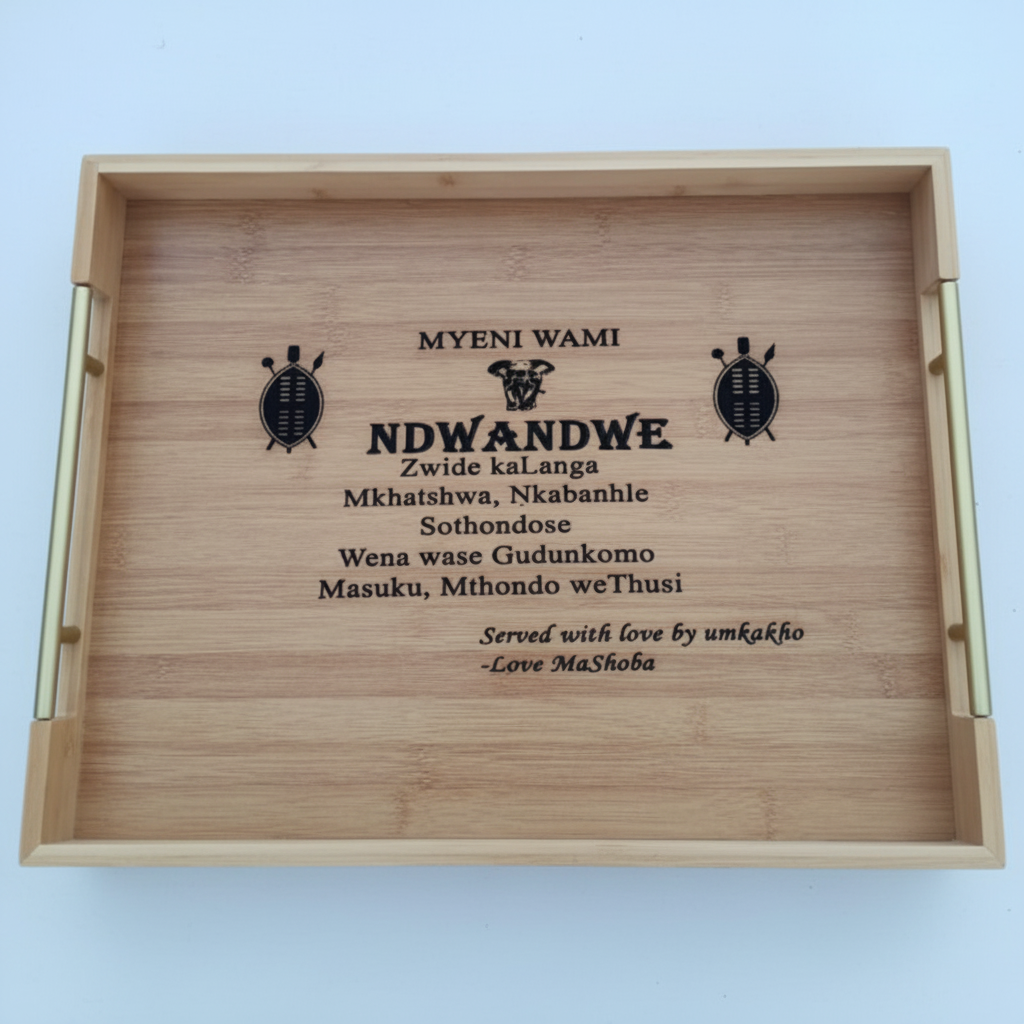 Bamboo Clan Name Serving Trays