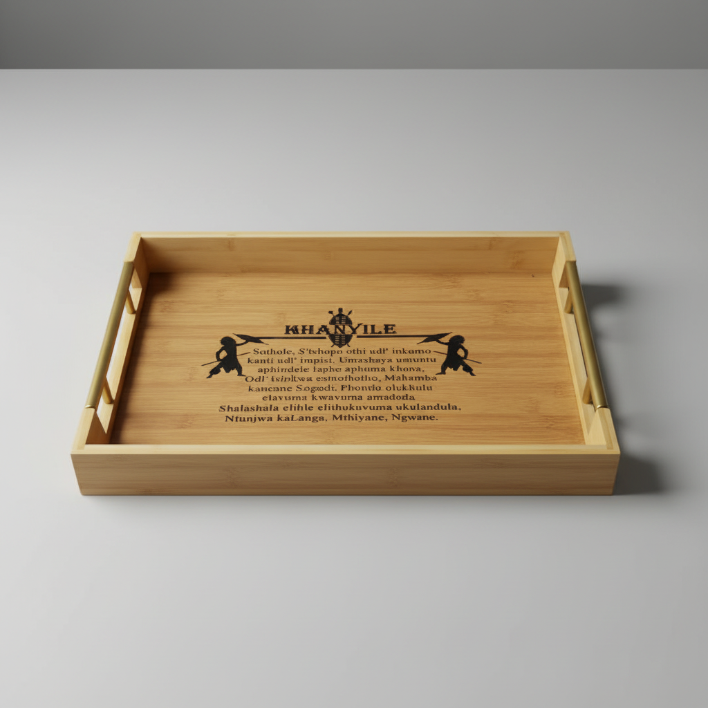 Bamboo Clan Name Serving Trays