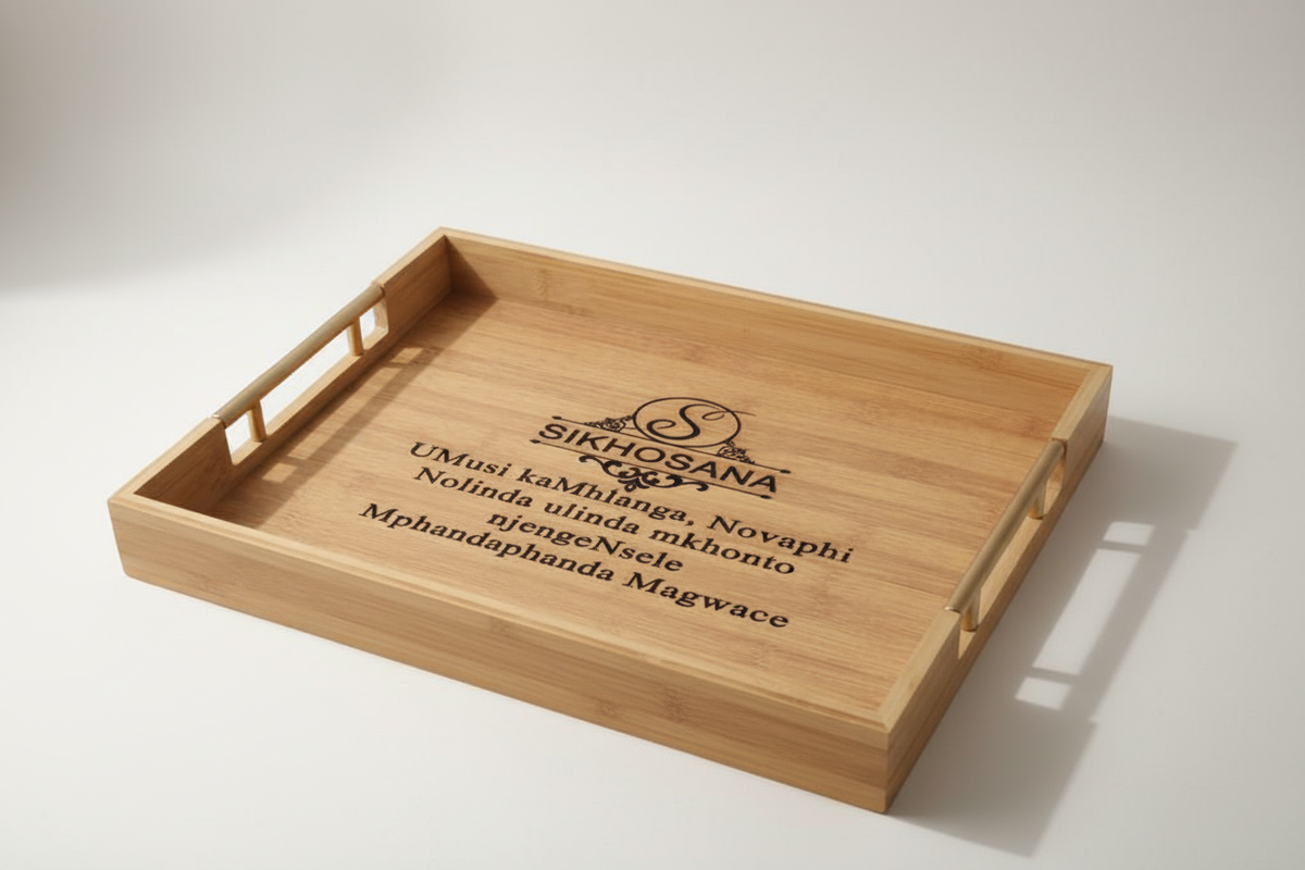 Bamboo Clan Name Serving Trays