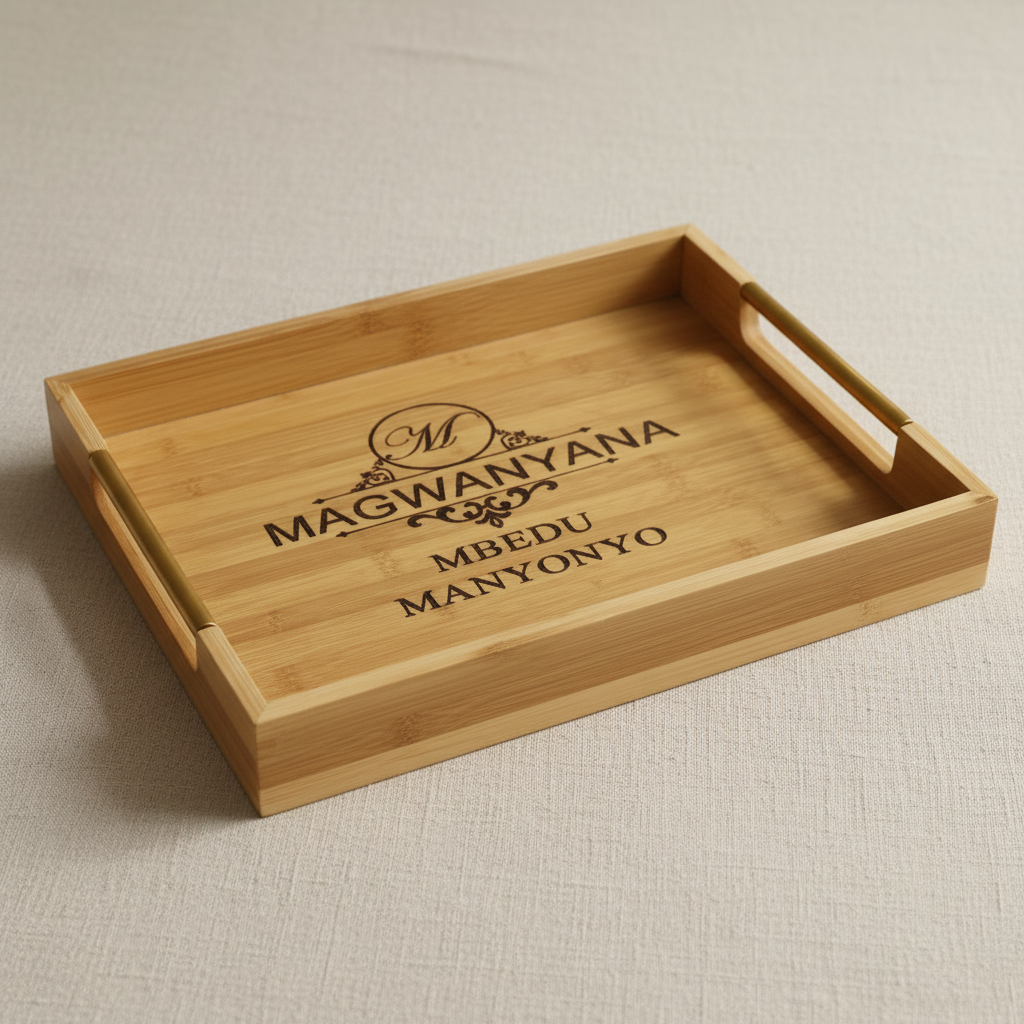 Bamboo Clan Name Serving Trays