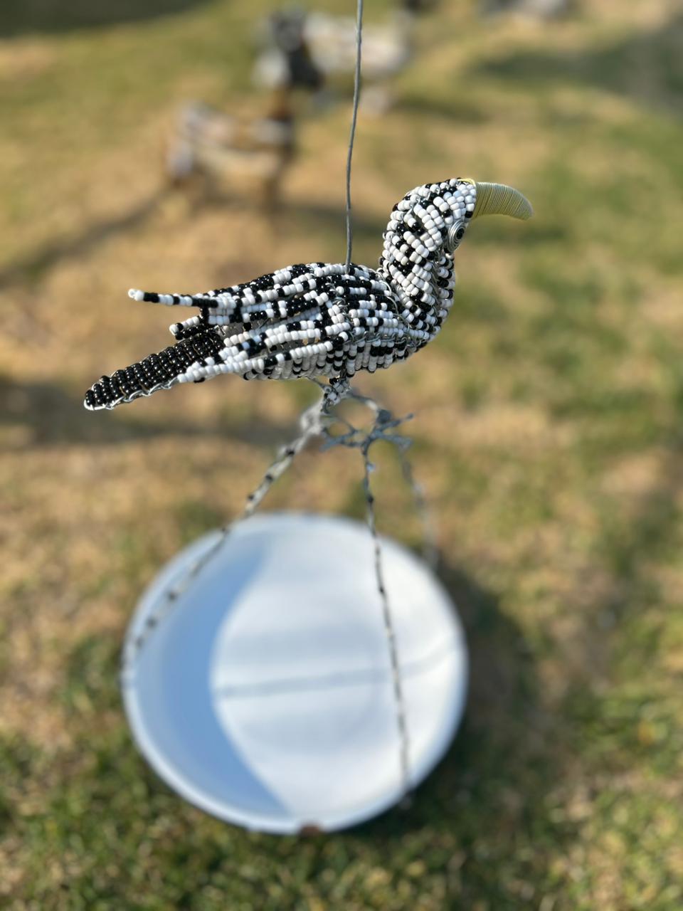 Handmade Wire Bird Sculpture | South African Garden Decor