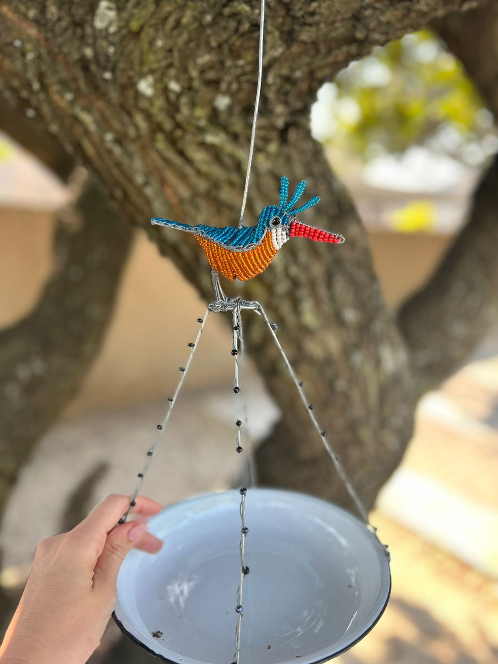 Handmade Wire Bird Sculpture | South African Garden Decor