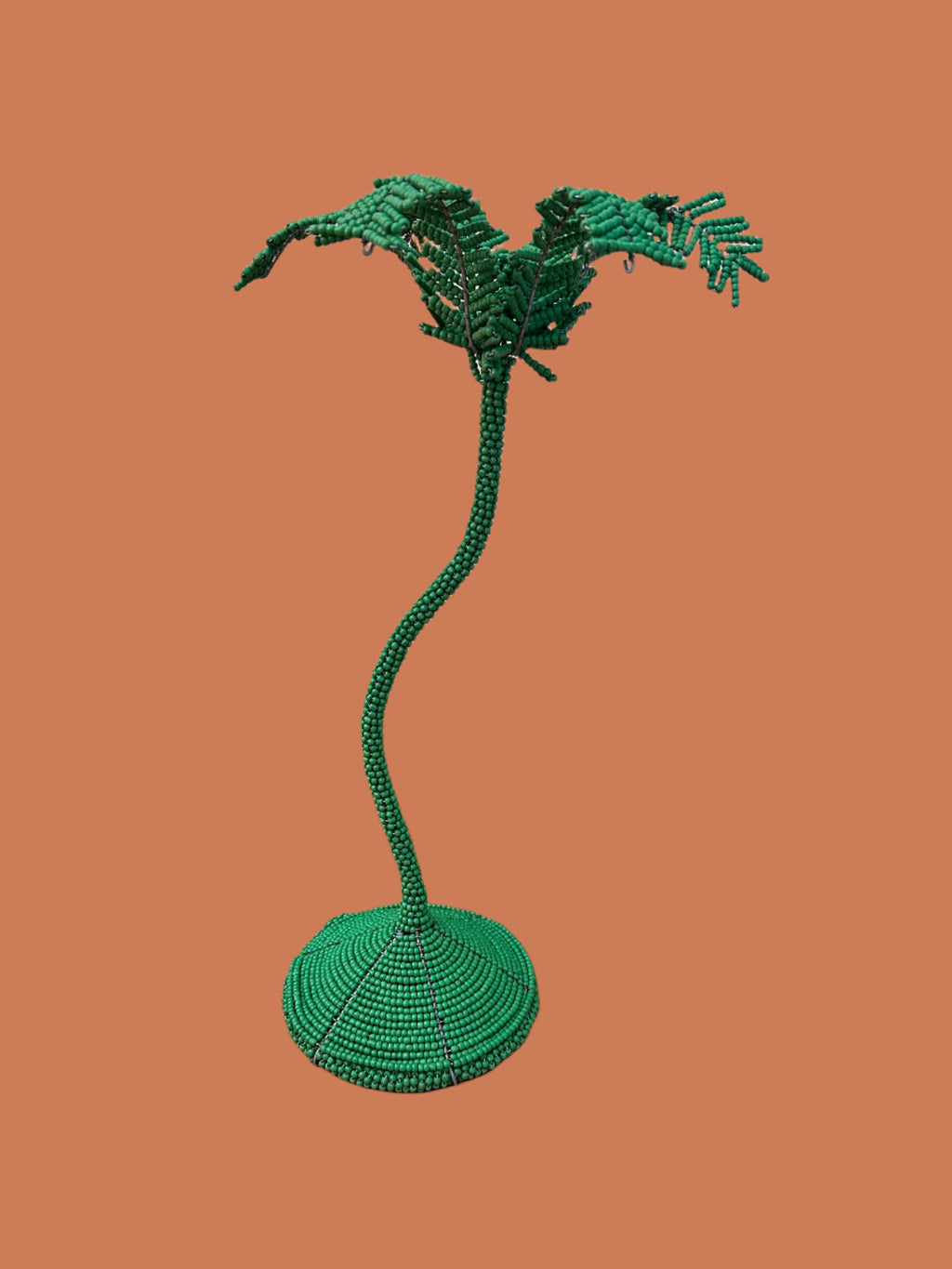 Handcrafted Beaded Palm Tree Candle Holder | Truffle Pig Pantry