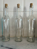Corked Glass Bottles | Set of 3 | 30cm