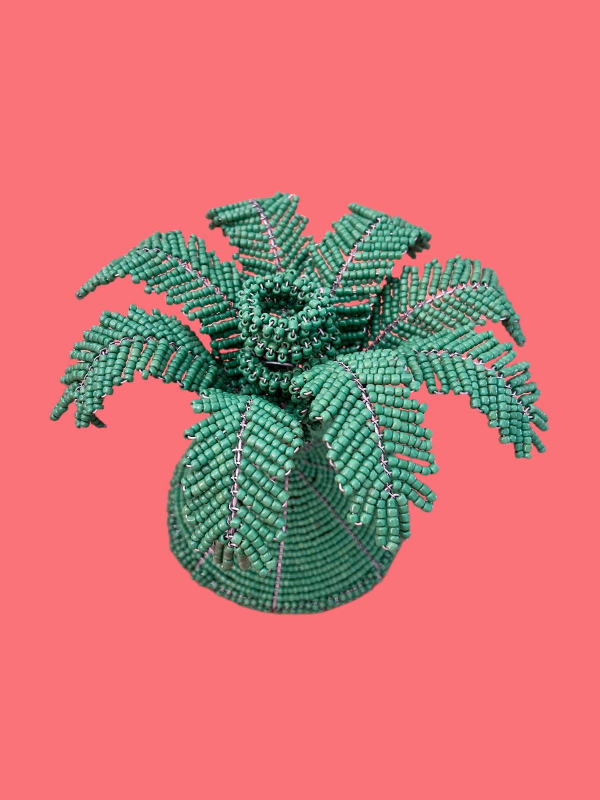 Handcrafted Beaded Palm Tree Candle Holder | Truffle Pig Pantry