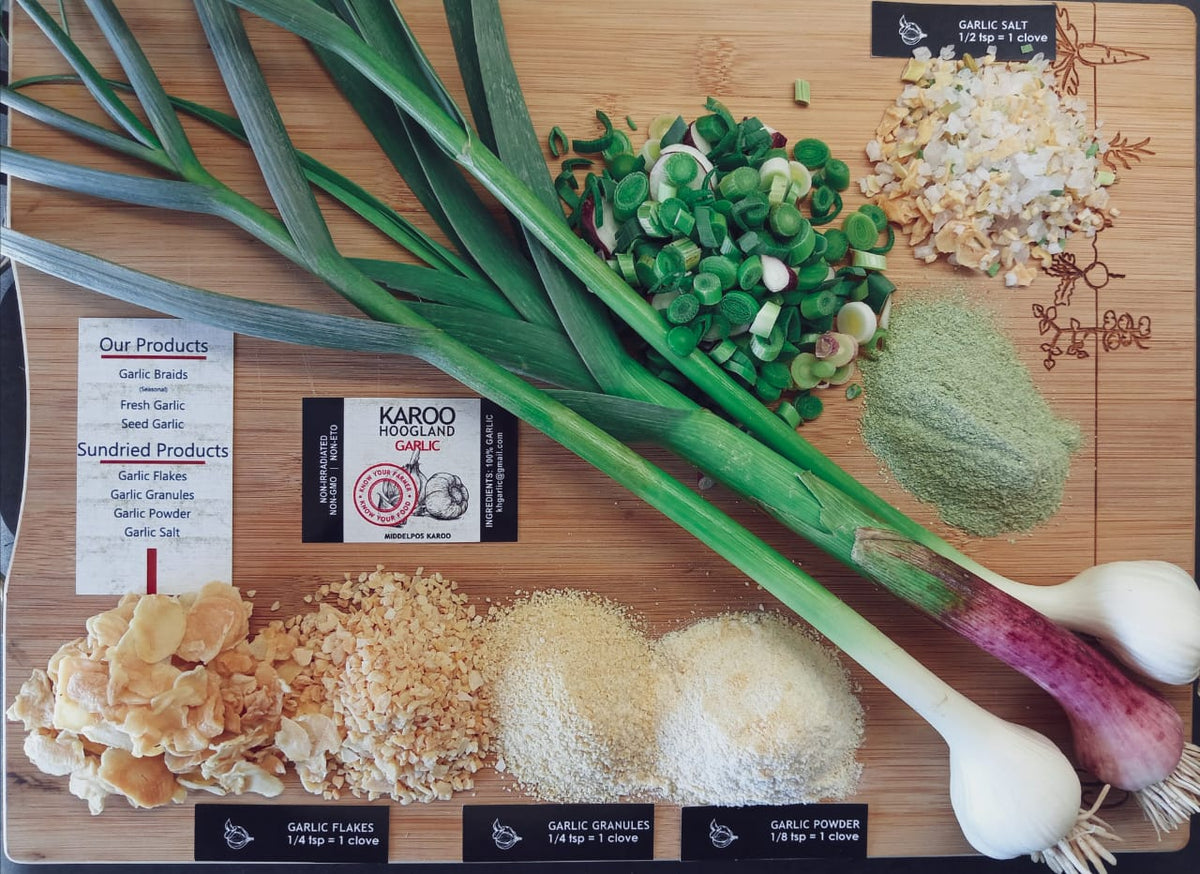 Garlic and Rosemary Salt - farmed and packed in the Karoo, South Africa
