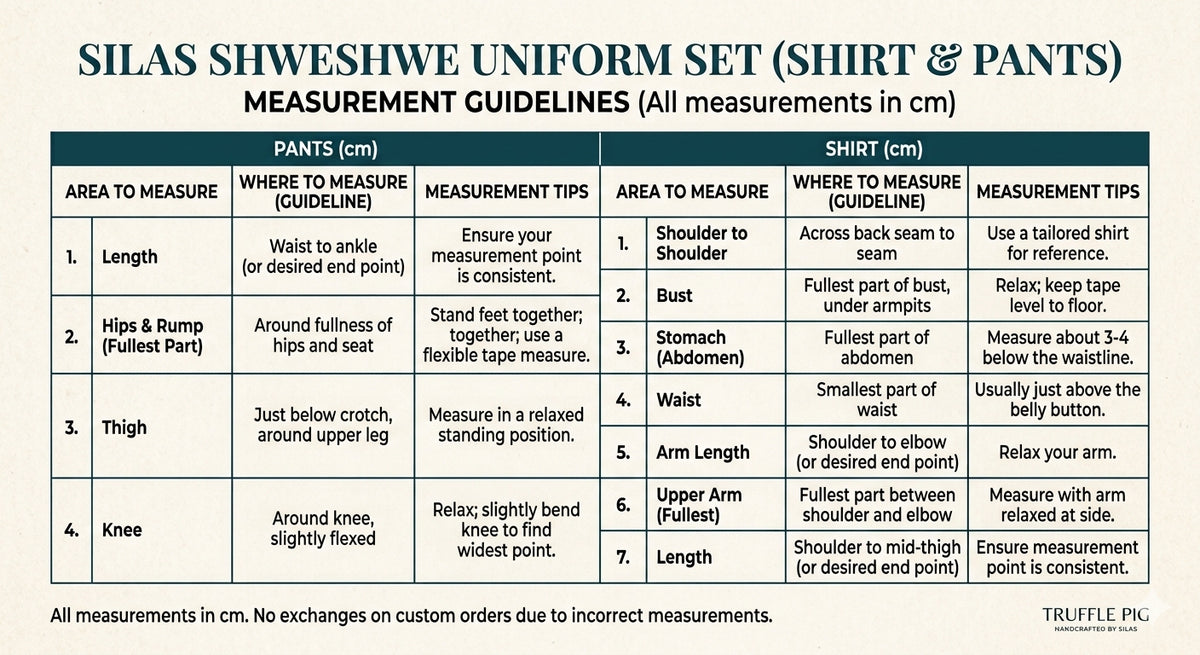Domestic Uniforms | Shirts & Trousers | Shwe-Shwe