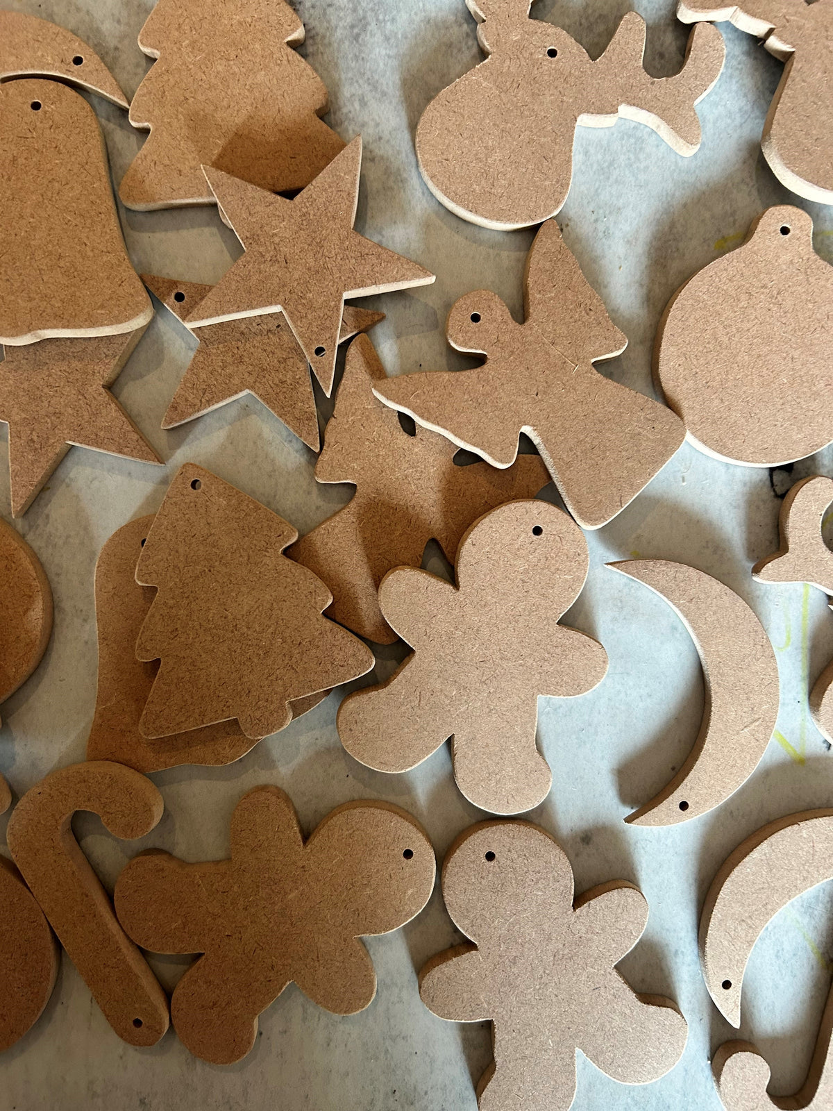 10-Piece Handcrafted Wooden Christmas Ornaments Set