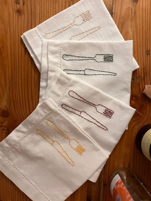 Luxury 100% Cotton Embroidered Napkins