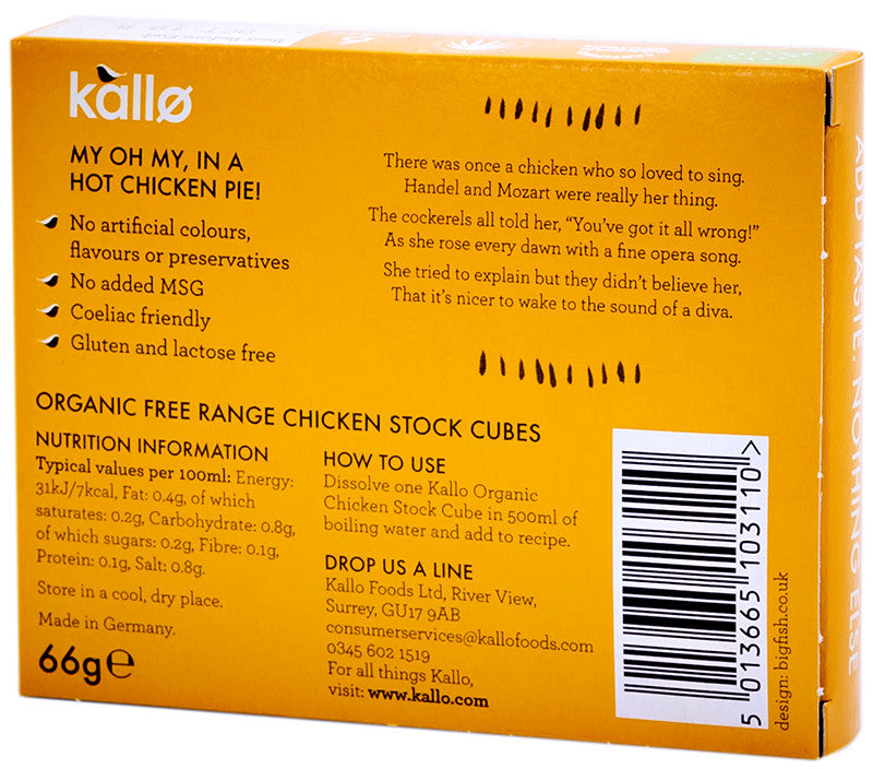 Kallo Organic Stock Cubes (66g)