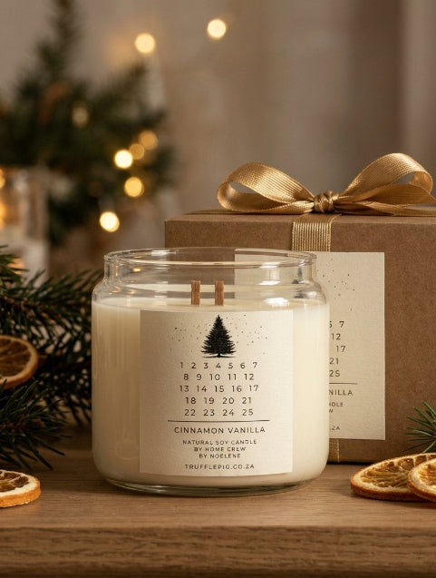 Festive Countdown Advent Candle - Double Crackling Woodwick