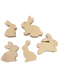 Handcrafted Wooden Bunny Set