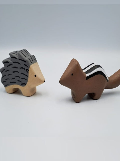 Handcrafted Wood Forest Friends Animal Figurines